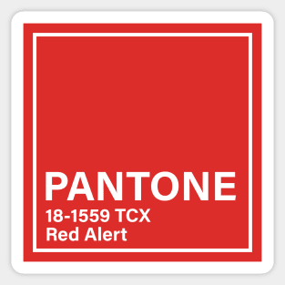 PANTONE 18-1559 TCX Red Alert Sticker